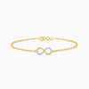 Pure Gold Infinity Bracelet with Dual Stones