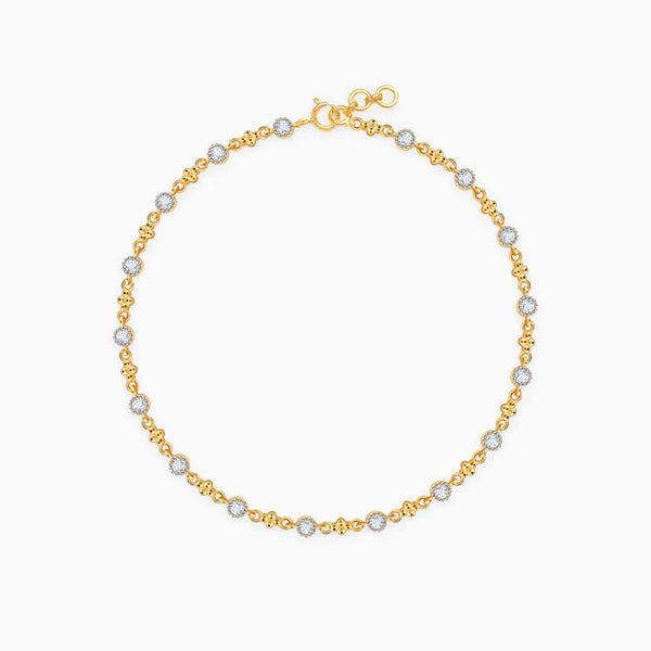 Celestial Diamond Bracelet in Luxe Gold Finish